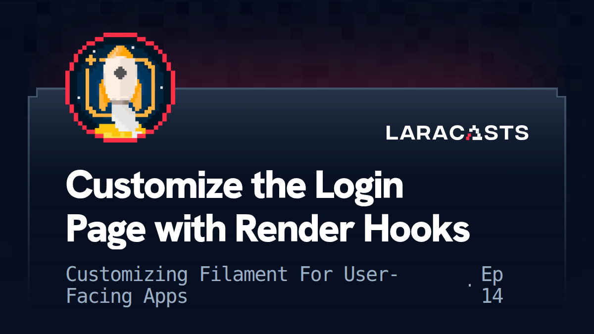Customize the Login Page with Render Hooks